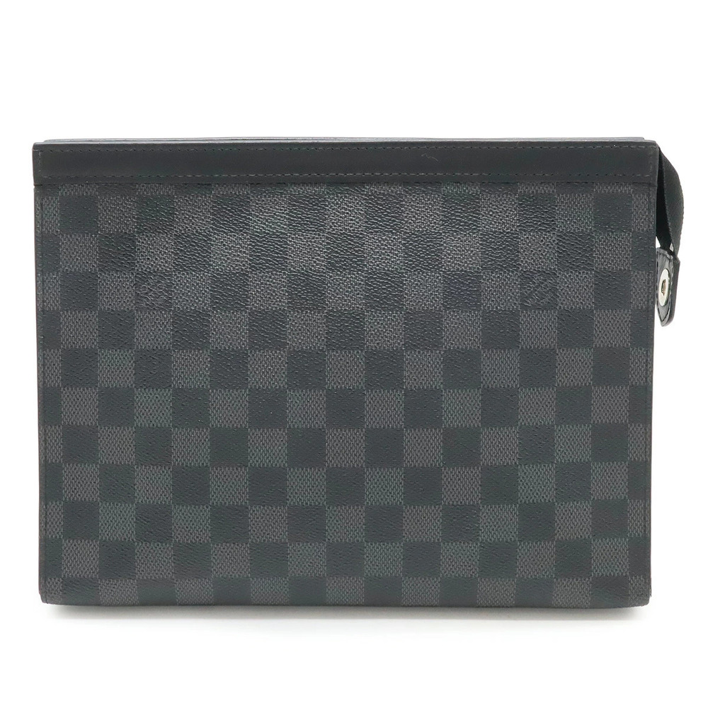 LOUIS VUITTON Damier Graphite Black Pochette Voyage Shoulder Bag